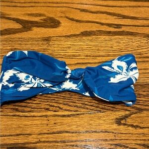 Mikoh Ocean Blue and White Bikini Top